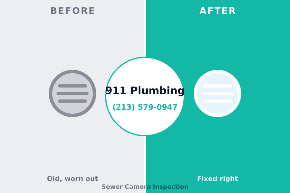 Before and after: plumbing repair Harwich Center, MA